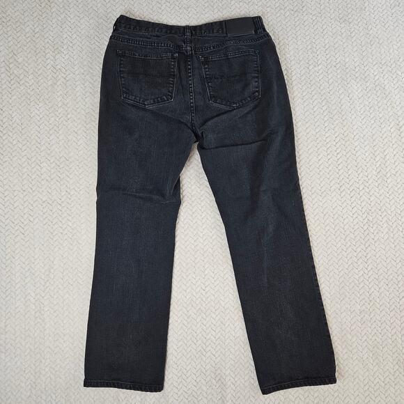 LRL Lauren Jeans Co Ralph Lauren Black Classic Straight Leg Jeans Sz10 Worn Look - Picture 5 of 10